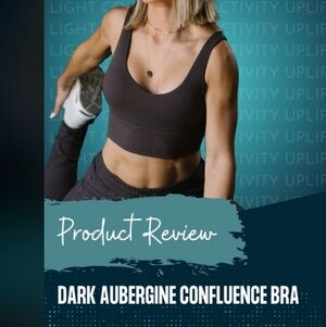 ZYIA Dark Aubergine Confluence Bra Size L EUC Looks More Brown Then Purple